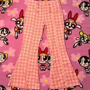 Sugar Thrillz Doll Kill Pink Plaid Flare Pants